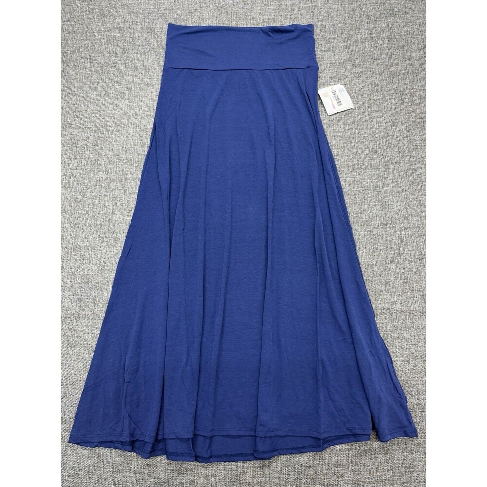 Lularoe NWT Maxi Skirt Solid Navy Blue Sz Large